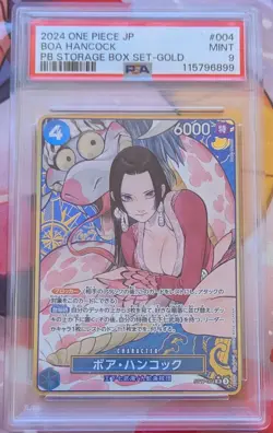 PSA 9 One Piece Card Boa Hancock ST17-004 SR Gold Parallel Storage Box Japanese - Image 1