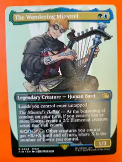 MTG - Final Fantasy: The Wandering Minstrel (0403) - Borderless Rare - Near Mint - Image 1