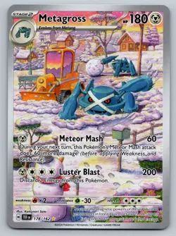 Pokemon TCG Metagross 178/162 Temporal Forces Holo Card Illustration - Image 1