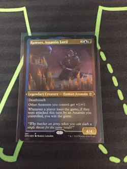 MTG Magic The Gathering Ramses, Assassin Lord Foil Etched Dimir Commander - Image 1