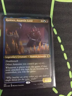 MTG Magic The Gathering Ramses, Assassin Lord Foil Etched Dimir Commander - Image 2