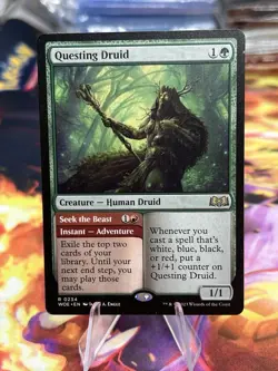 MTG Questing Druid Wilds Of Eldraine WOE 0234 NM Magic The Gathering - Image 1