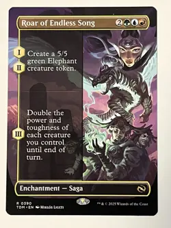 Roar of Endless Song Borderless Tarkir: Dragonstorm Non-Foil Regular MTG - Image 1