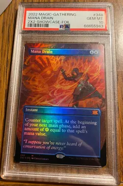 PSA 10 2022 MTG Double Masters Mana Drain Showcase Foil - Image 1