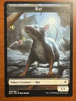 Rat Token - Commander: Adventures in the Forgotten Realms MTG - Image 1