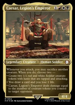 1x Caesar, Legion's Emperor *FOIL THICK CARD* - Fallout - SPARROW MAGIC mtg - Image 1