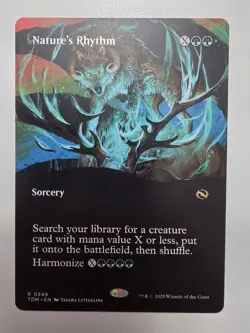 Nature's Rhythm #349 Borderless Tarkir: Dragonstorm MTG - Image 1