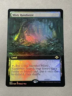 MTG English Misty Rainforest (Extended Art) Foil Modern Horizons 2 NM - Image 1
