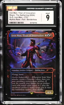 IRON MAN, TITAN OF INNOVATION Secret Lair Foil Mythic Marvel CGC 9 MTG - Image 1