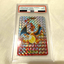 1996 Pokemon Japanese Pocket Monsters Carddass Prism Charizard #006 PSA 9 MINT - Image 1