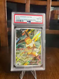 2025 Pokemon SVP EN-SV Black Star Promo Eevee #173 Prismatic P Center ETB PSA 10 - Image 1