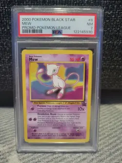 2000 Pokemon Black Star Mew Pokemon League Promo PSA 7 PSA - Image 1