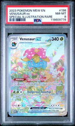 2023 Pokemon Mew En-151 #198 Venusaur Ex Special Illustration Rare PSA 8 NM-MT - Image 1