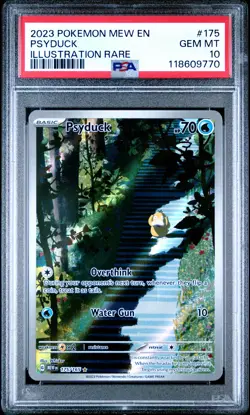 2023 Pokemon Mew En-151 #175 Psyduck Illustration Rare PSA 10 GEM MINT - Image 1