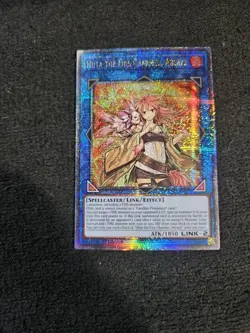 Yugioh Hiita the Fire Charmer, Ablaze - RA04-EN074 - Quarter Century Secret Rare - Image 1