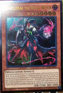 *** DIABELLSTAR THE BLACK WITCH *** ULTIMATE RARE OP26-EN001 YUGIOH! - Image 1