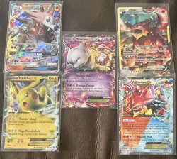 Pokemon 2016-2017 XY Promos 5 Card Lot - Mewtwo Pikachu Volcanion And More! - Image 1