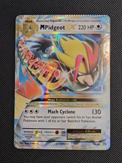 M Pidgeot EX - 65/108 - Ultra Rare Crimped Error card Pokemon TCG NM - Image 2