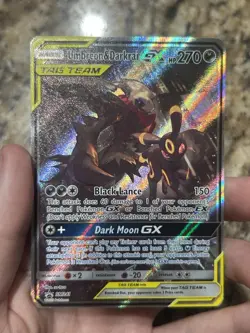 Super Rare Umbreon And Darkrai Pokemon Promo Tag Team Card - Image 1