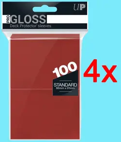 400 Ultra Pro DECK PROTECTOR Card Sleeves Red Gaming Standard Sized ccg pokemon - Image 1