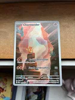 Pokemon TCG Charmander 168/165 Illustration Rare Card Near Mint Condition - Image 1