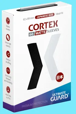60 ULTIMATE GUARD CORTEX MATTE BLACK JAPANESE Card SLEEVES Deck Protector Small - Image 1