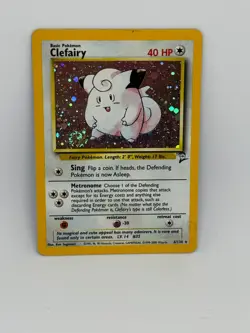 Pokemon Card Clefairy 6/130 Base Set 2 HOLO RARE SWIRL - PL - Image 1