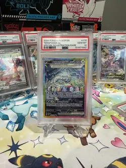 Pokemon Terapagos EX #170 SIR Card PSA 10 Stellar Crown 170/142 - Image 1