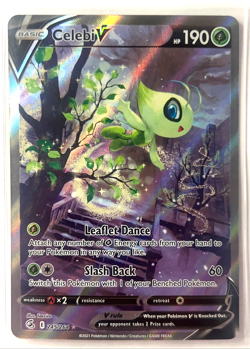 Celebi V Alternate Alt Art SWSH Fusion Strike Near Mint Pokemon Card 245/264 - Image 1