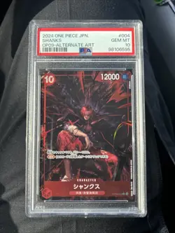 PSA 10 Emperors In The New World Shanks OP09-004 Alt Art One Piece Card JPN 2024 - Image 1