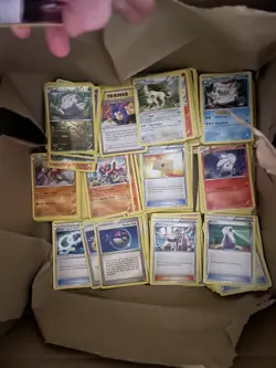 Large Flat Rate Box Pokemon Cards All Eras Mixed Cond. Holo, Reverse, 3200+ - Image 1