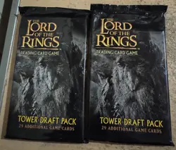 LOT of 2 packs LORD OF THE RINGS TCG TOWER DRAFT PACK 29 card packs SEALED - Image 1