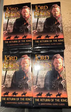 LOT of 4 packs LORD OF THE RINGS TCG Return of the King 11 card packs SEALED - Image 1