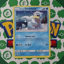 Alolan Sandshrew 19A/145 Alternate Art Promo Holo NM Pokemon Card English - Image 1
