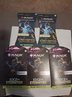 MTG: Edge of Eternities Play Booster - ( 3 ) + Lord of the Rings Set Booster (2) - Image 3