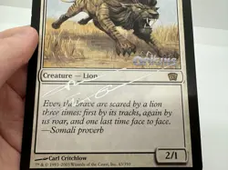 MTG 8th Ed Oversized Promo Savannah Lions (Origins '03) RARE SIGNED *CCGHouse* - Image 2