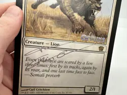 MTG 8th Ed Oversized Promo Savannah Lions (Origins '03) RARE SIGNED *CCGHouse* - Image 3