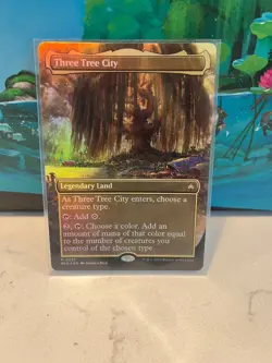 MTG Three Tree City - Borderless Foil 0337 Magic the Gathering Bloomburrow - Image 1