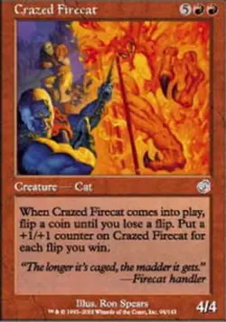1 x Crazed Firecat - Foil - Torment - Light Play - MTG - Image 1