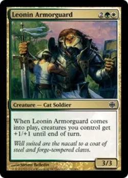 1 x Leonin Armorguard - Foil - Alara Reborn - Light Play - MTG - Image 1