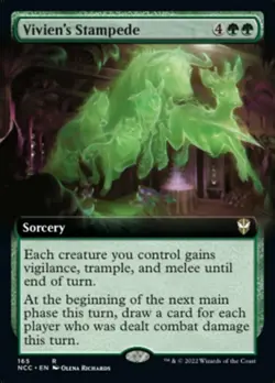 1 x Vivien's Stampede - Extended Art - Commander: Streets of New Capenna - NM-Mi - Image 1