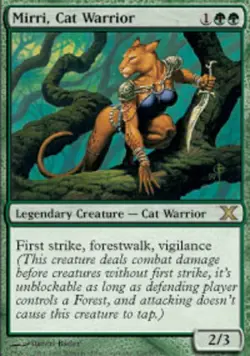 1 x Mirri, Cat Warrior - 10th Edition - Moderate Play - MTG - Image 1