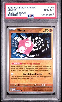 Pokemon Minior Reverse Holo 099/182 PSA 10 Paradox Rift *112 - Image 1