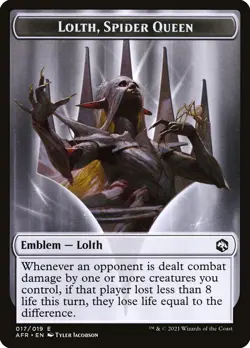 1x Lolth, Spider Queen Emblem *FOIL* - NM - Forgotten Realms - SPARROW MAGIC - Image 1