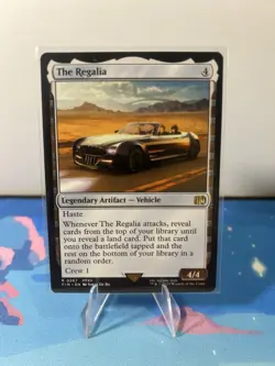 The Regalia (Rare) #267 Final Fantasy MTG Near Mint/PRINT DEFECT *READ DESCR*. - Image 1