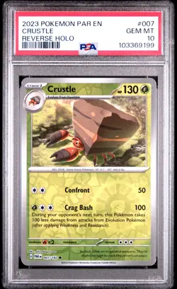 Pokemon Crustle Reverse Holo 007/182 PSA 10 Paradox Rift *111 - Image 1