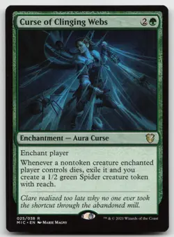 MTG Curse of Clinging Webs R Commander: Innistrad: Midnight Hunt 25 LP - Image 1