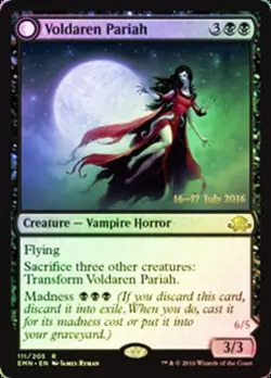 1x Voldaren Pariah // Abolisher of Bloodlines - Foil - Prerelease Promo Light Pl - Image 1