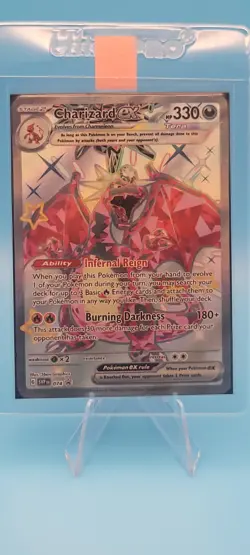 Pokemon Charizard EX SVP 074 Promo NM Scarlet & Violet Black Star Holo - Image 1