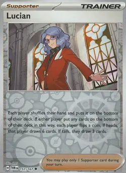 Lucian 157/167 - Pokemon TCG TWM Twilight Masquerade NM Reverse Holo - Image 1
